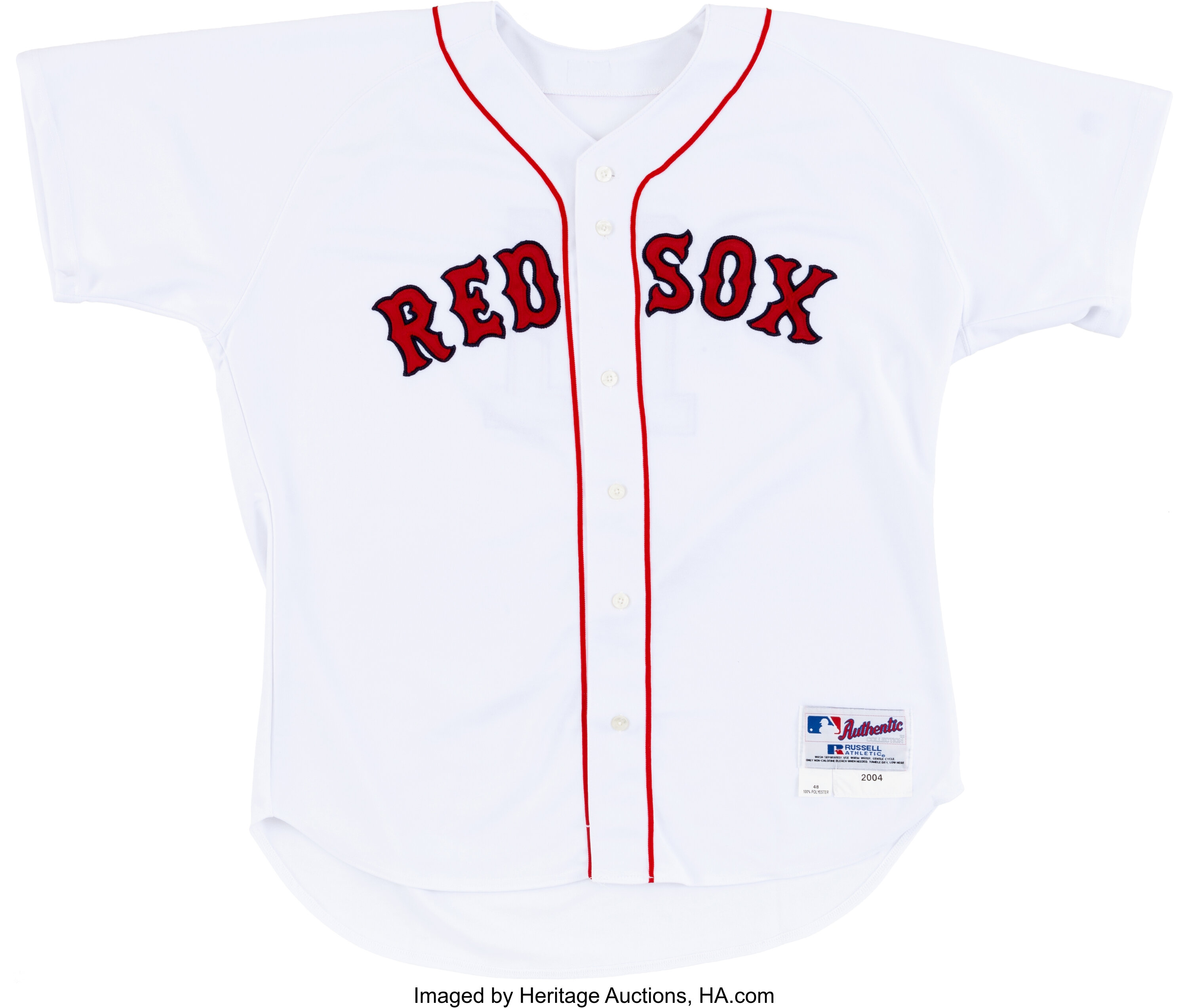 2004 Bill Mueller Game Worn Boston Red Sox Jersey.  Baseball, Lot  #83250