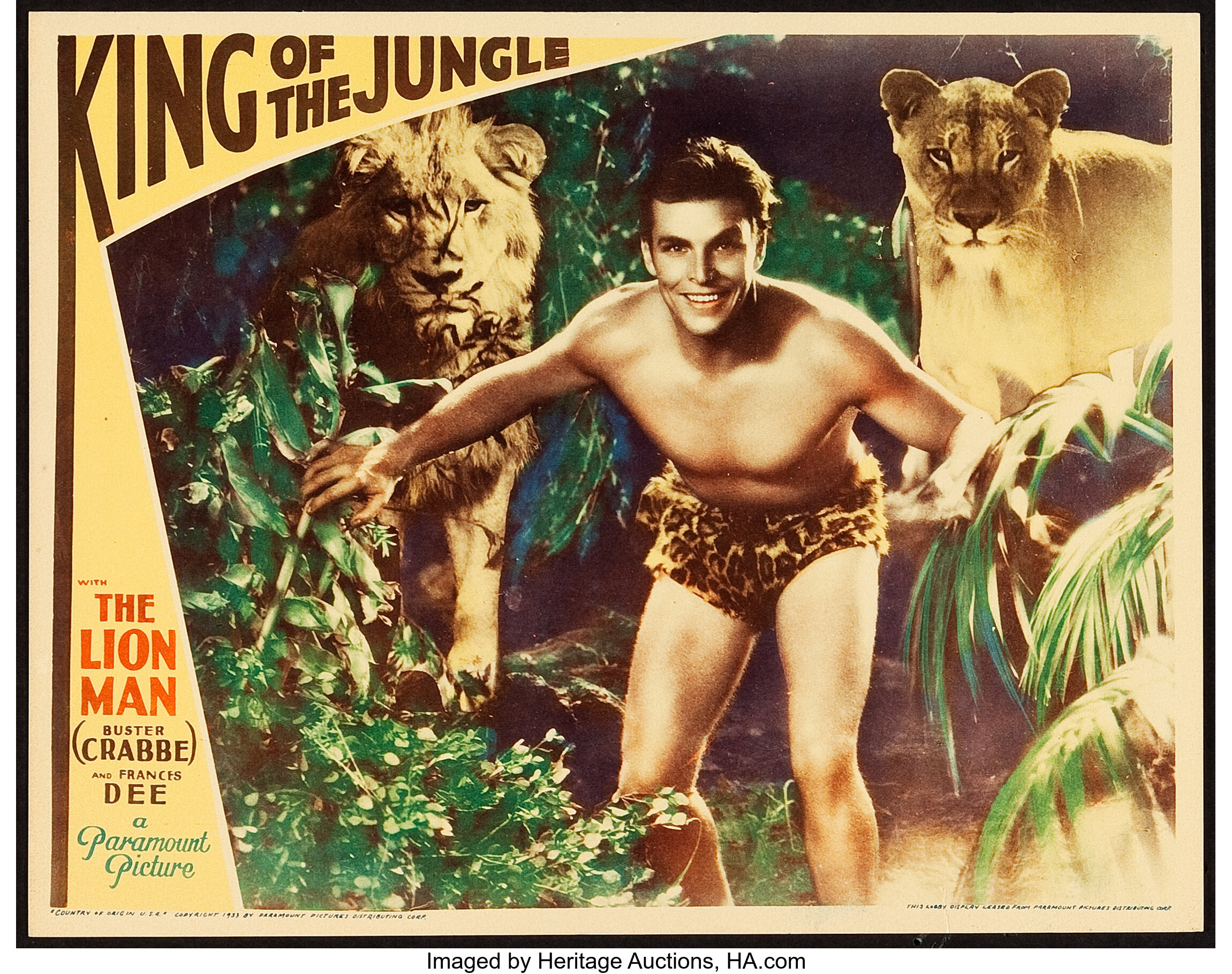 King Of The Jungle, Buster Crabbe, 1933 Poster by Everett - Fine Art America