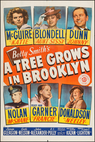 Resultado de imagem para poster A Tree Grows In Brooklyn