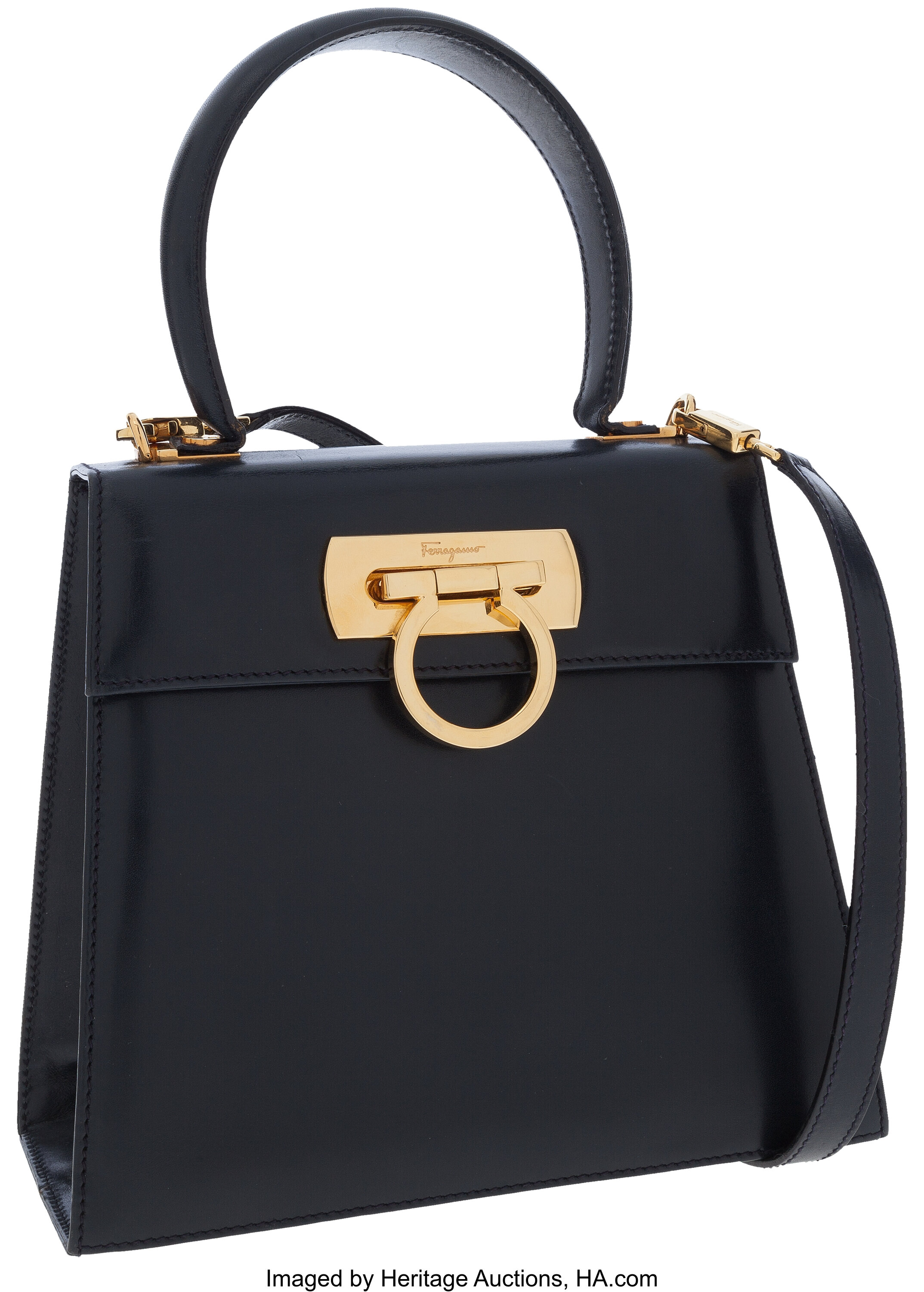 Ferragamo Archive Gancio Leather Hobo Bag