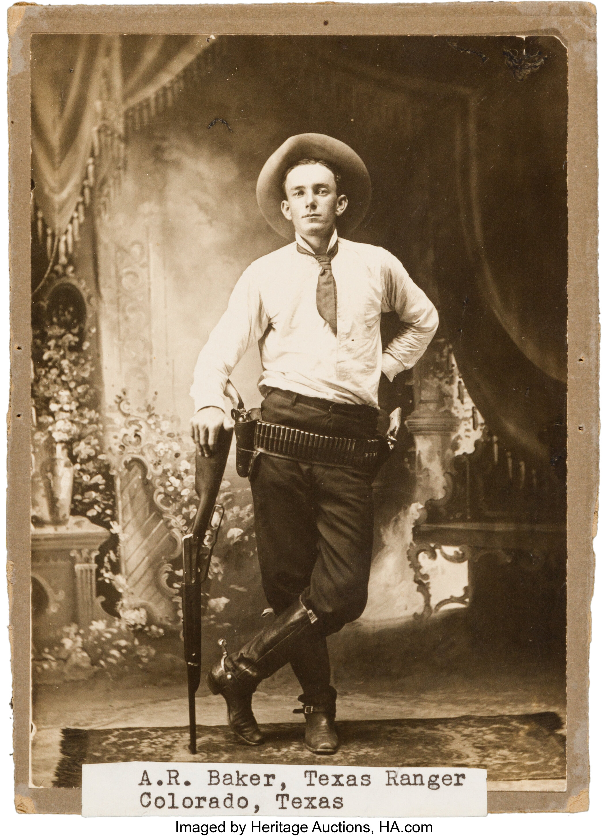 Two Cabinet Cards of Texas Rangers — Old West Events