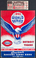 1940 World Series Program Detroit Tigers vs. Cincinnati Reds