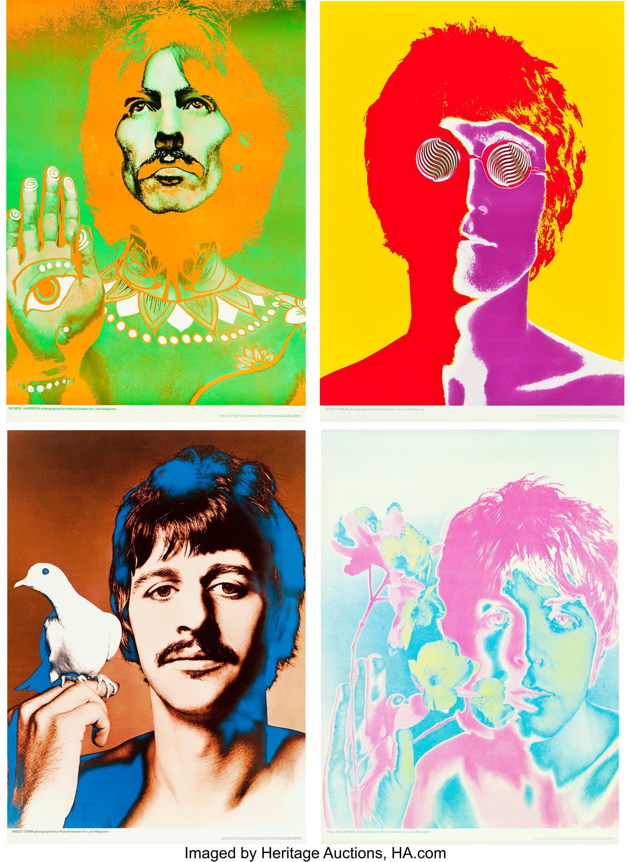 Beatles Special Look Magazine Prints by Richard Avedon (NEMS | Lot