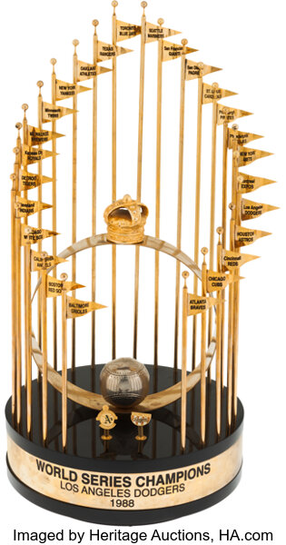 Reminder of what a legitimately won World Series trophy looks like :  r/Dodgers