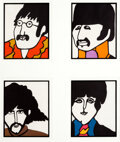 Yellow Submarine Beatles Framed Stationery Print Group (United | Lot ...