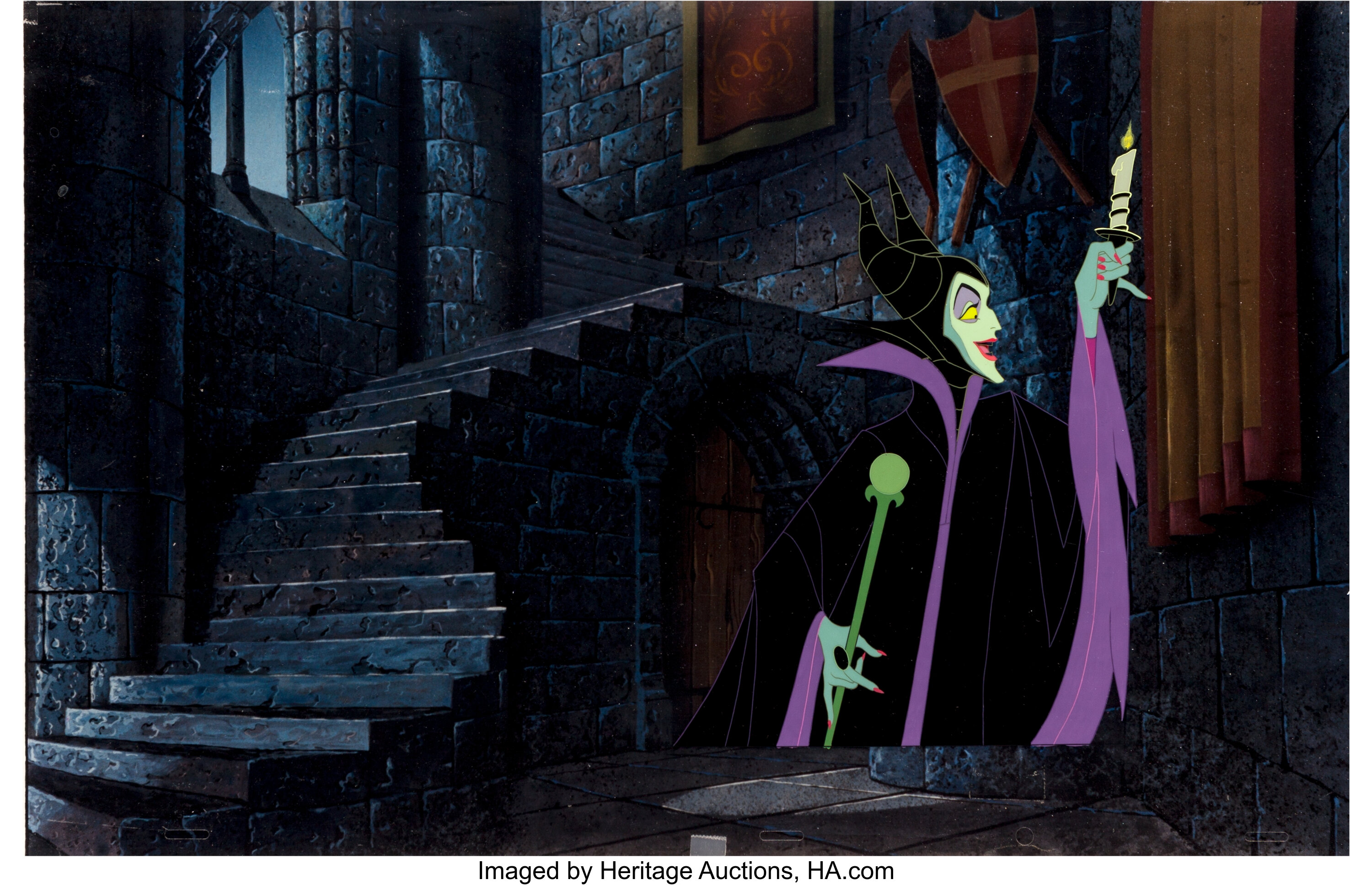 Sleeping Beauty Maleficent Production Cel Walt Disney 1959 Lot