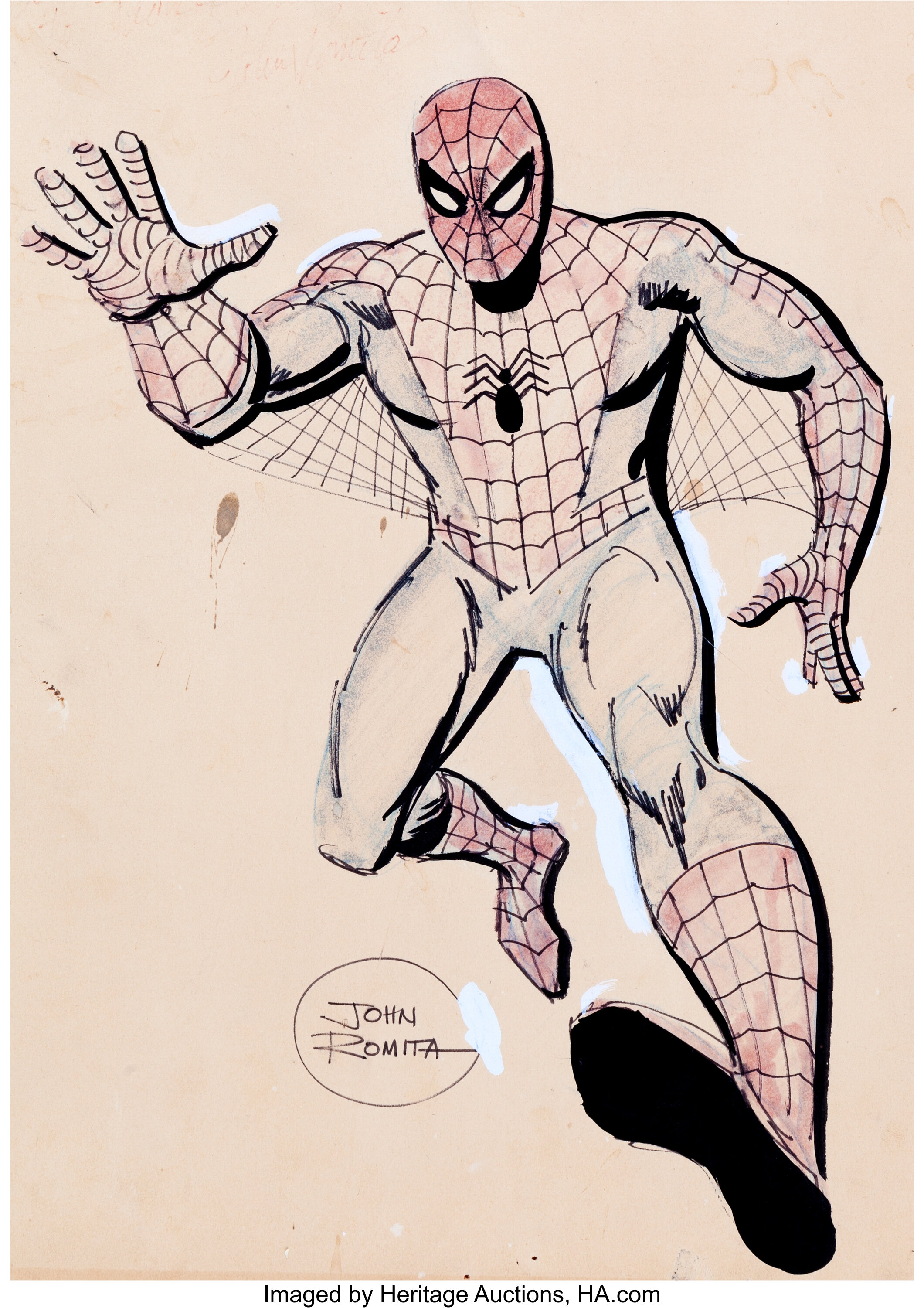 Spider-Man Sketch Original Artwork