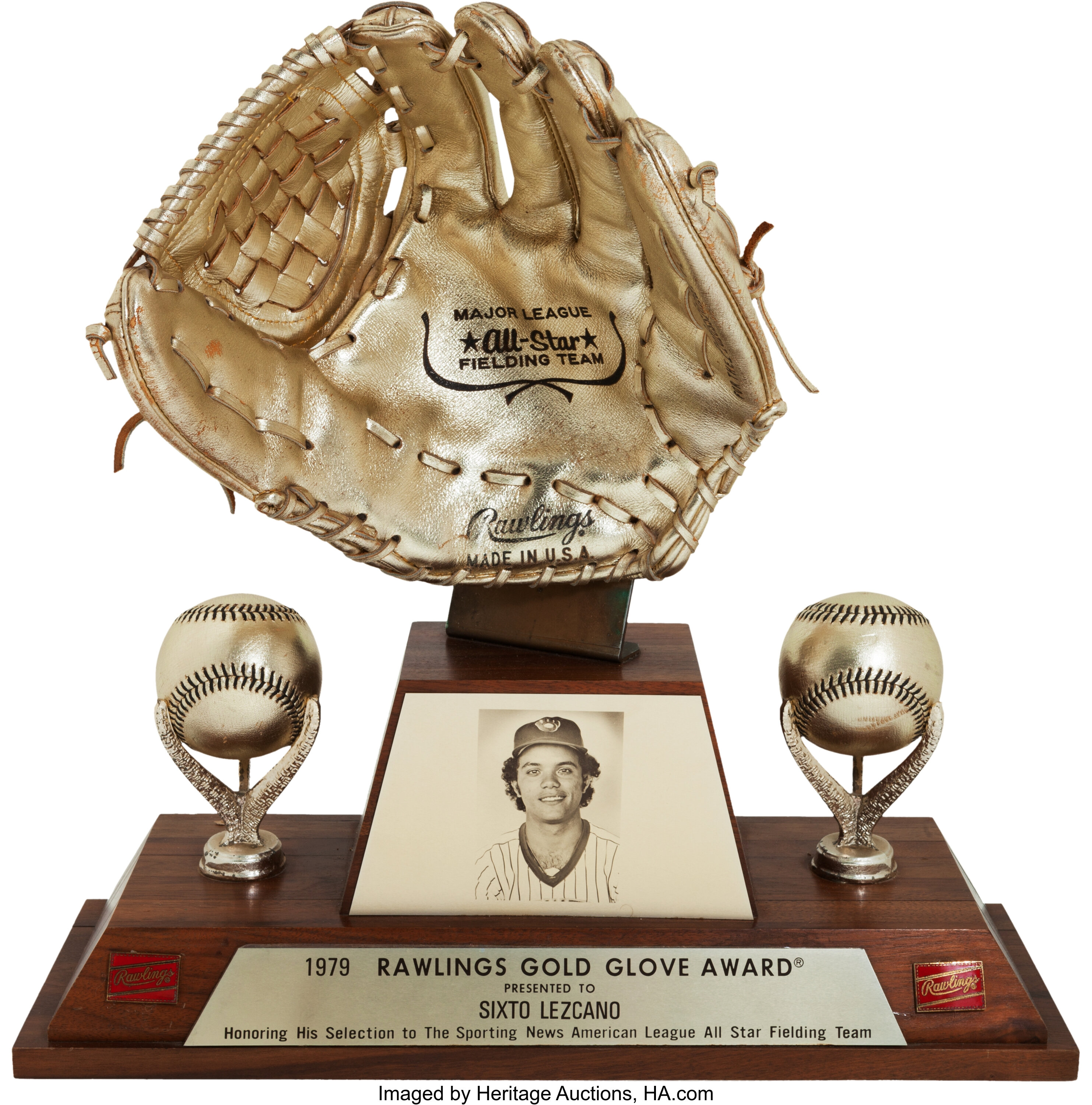 Sixto Lezcano autographed baseball inscribed 79 Gold Glove