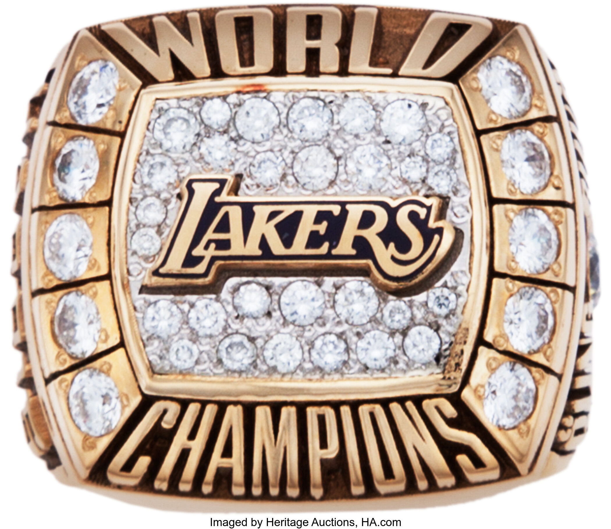 2000 Los Angeles Lakers NBA Championship Ring.  Basketball, Lot #80119