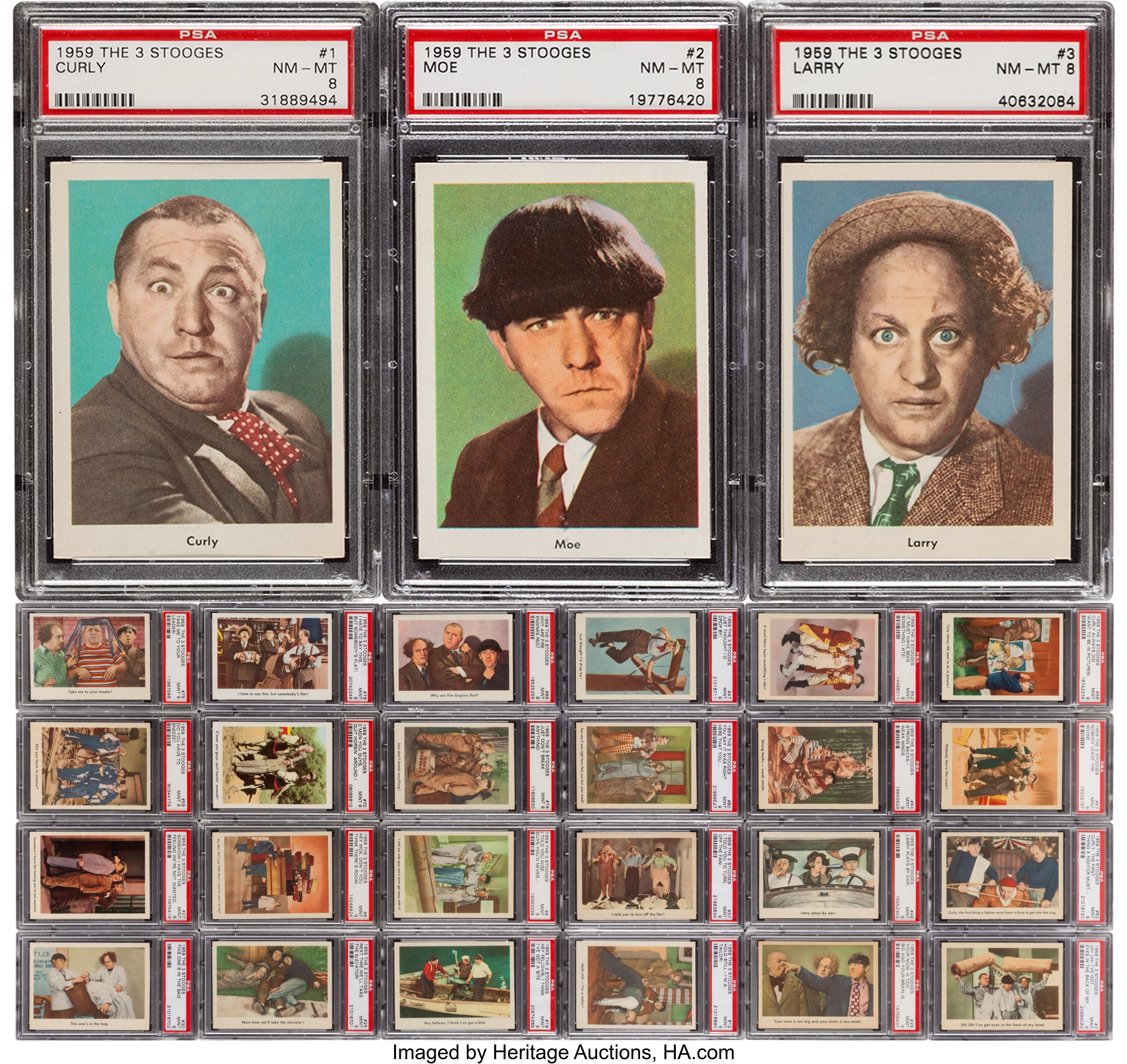 1959 Fleer Three Stooges Complete Master Set (99) - #2 on the PSA | Lot  #80039 | Heritage Auctions