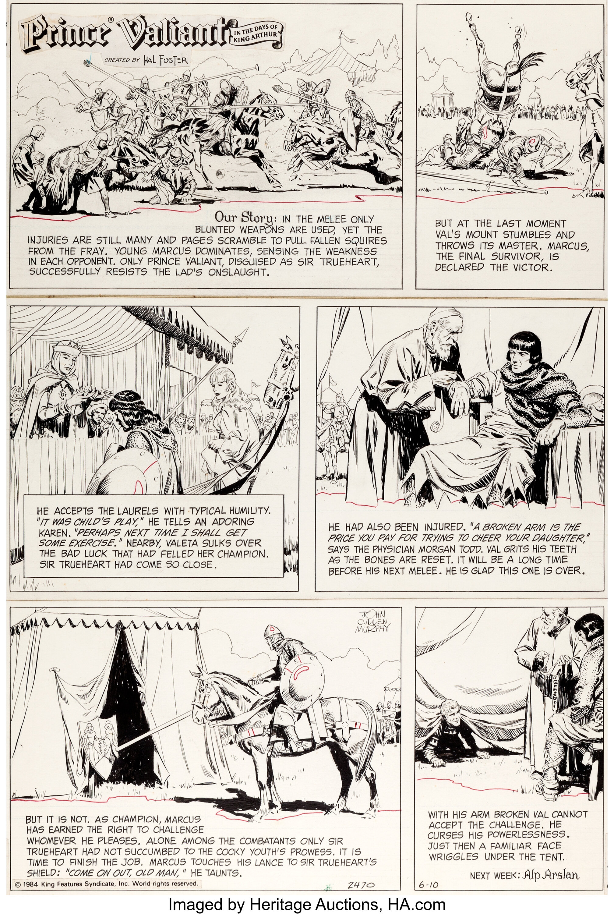 John Cullen Murphy Prince Valiant Sunday Comic Strip Original Art | Lot  #92239 | Heritage Auctions