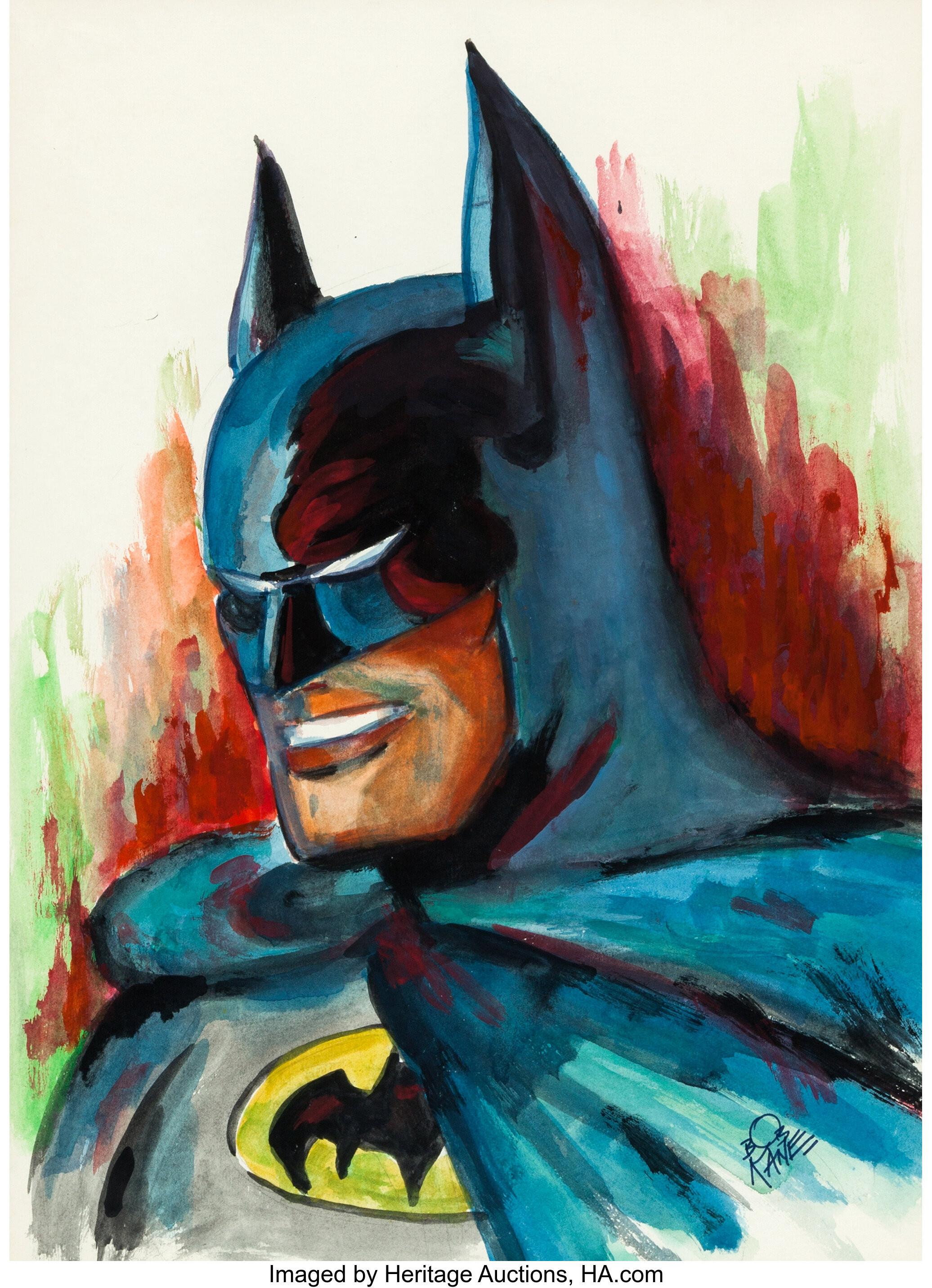 Bob Kane Batman Painting Original Art (undated).... Original Comic | Lot  #92168 | Heritage Auctions