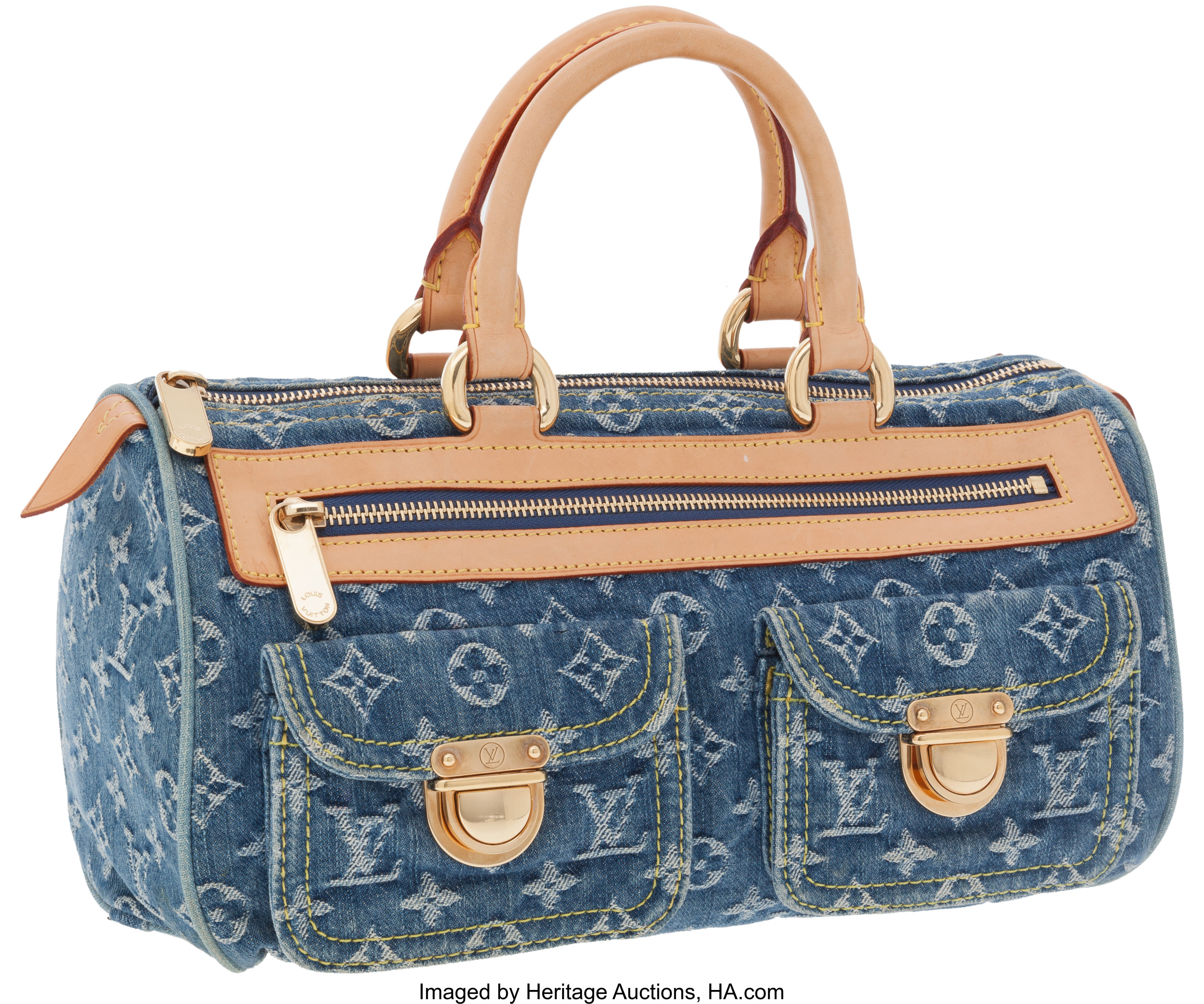Louis Vuitton Denim Neo Speedy Bag.  Luxury Accessories Bags, Lot  #77028