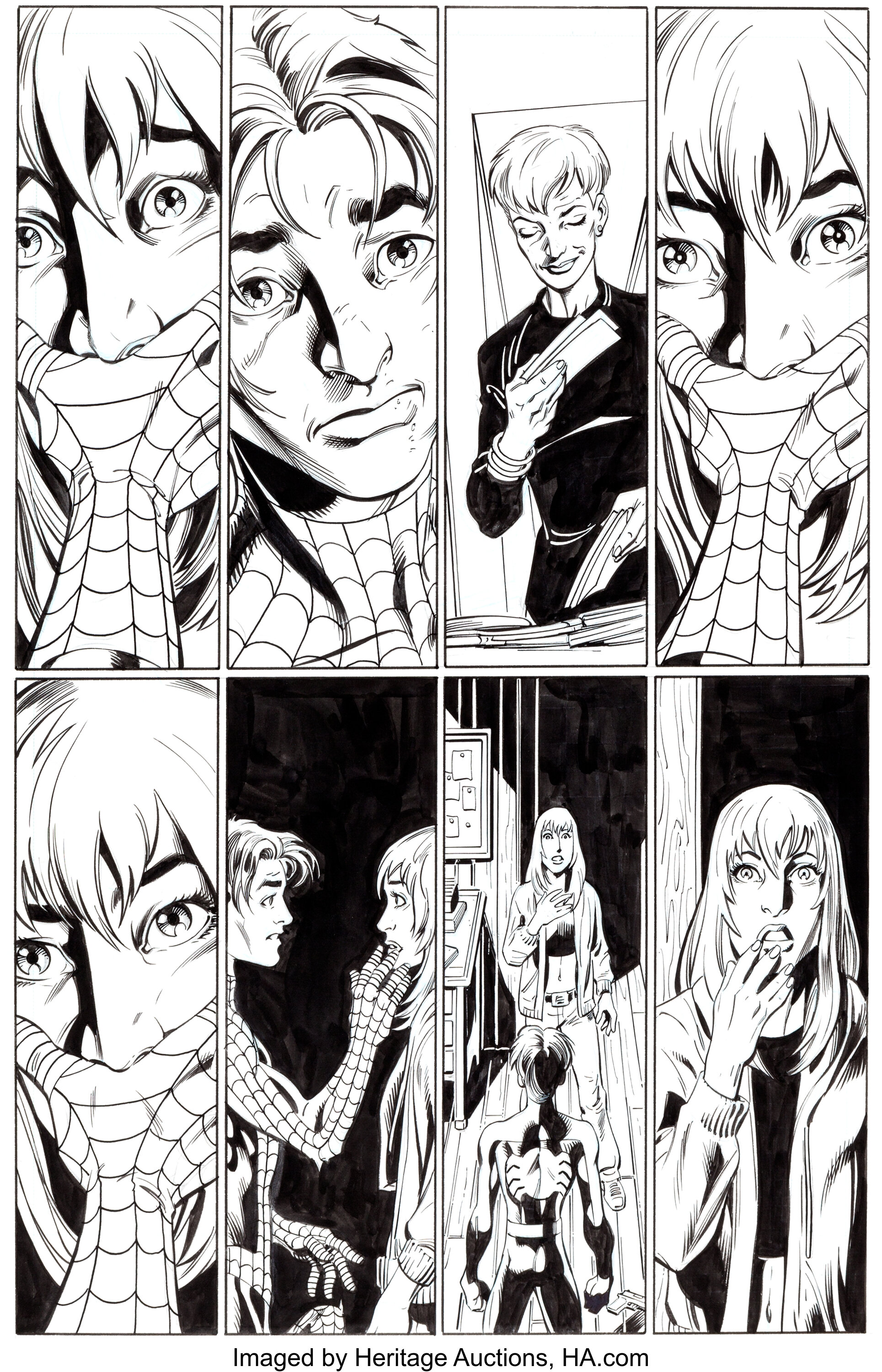 Mark Bagley And Scott Hanna Ultimate Spider Man 59 Page 5 Original Lot 93290 Heritage Auctions