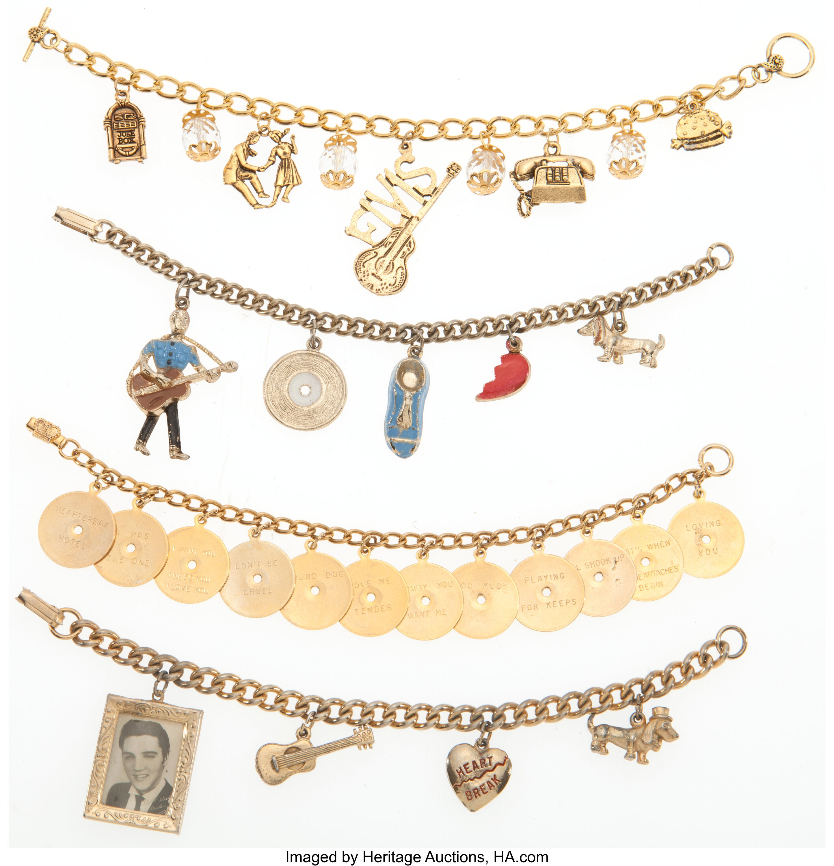 Elvis presley sale charm bracelet