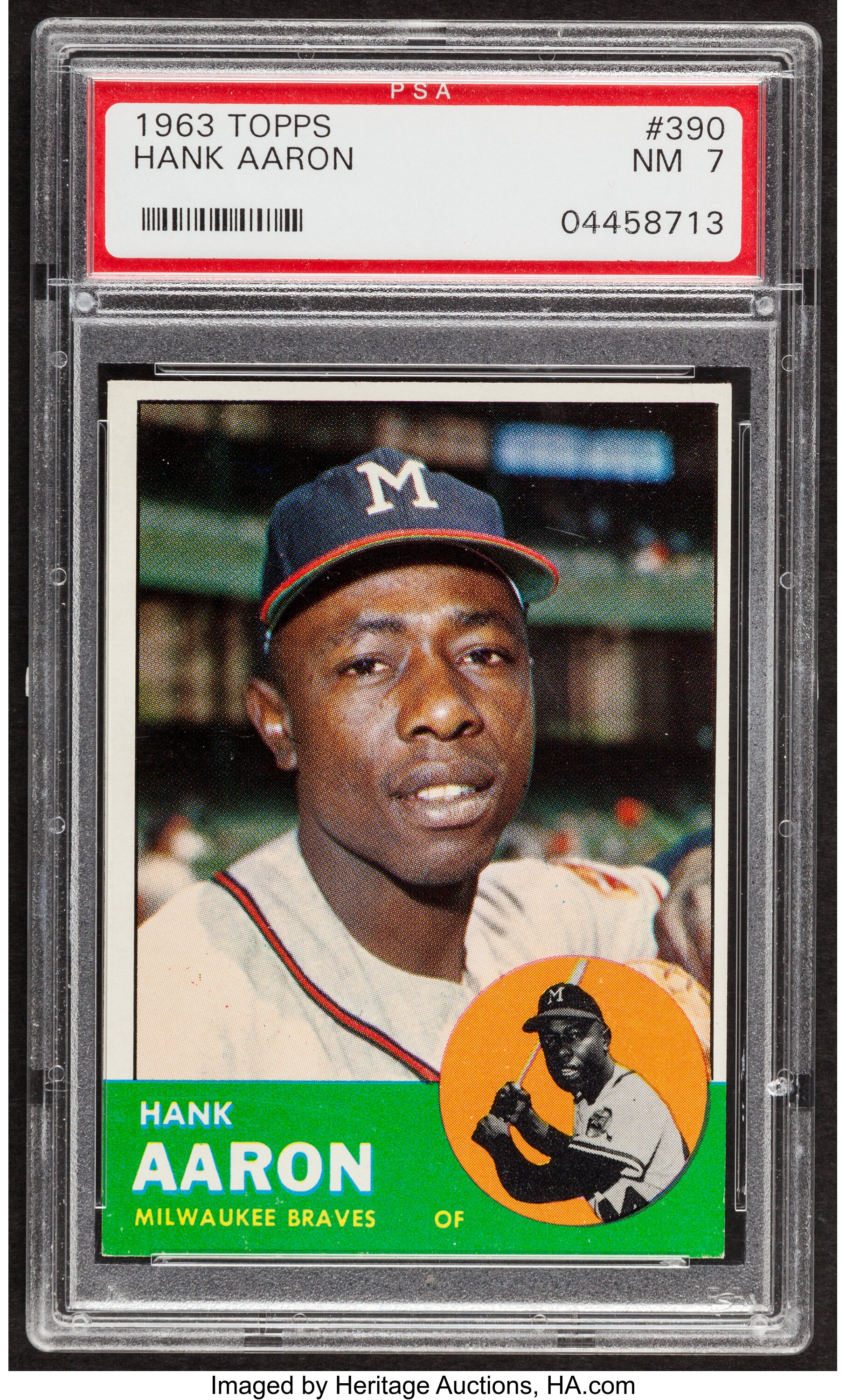 1963 Topps Hank Aaron #390 PSA NM 7.... Baseball Cards Singles | Lot ...