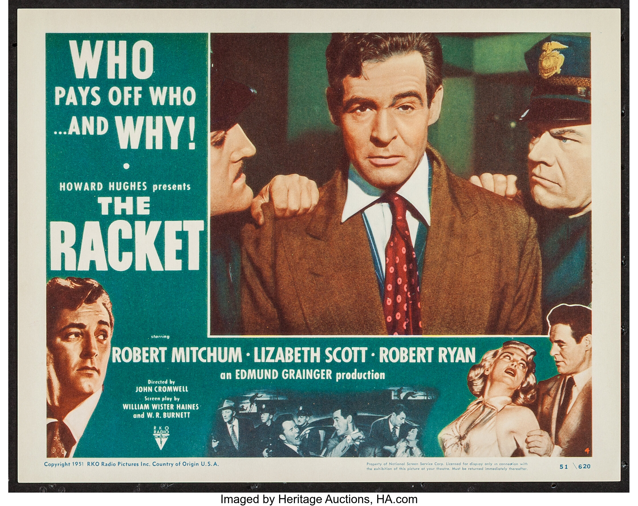 The Racket Rko 1951 Lobby Card 11 X 14 Film Noir Lot 51351 Heritage Auctions