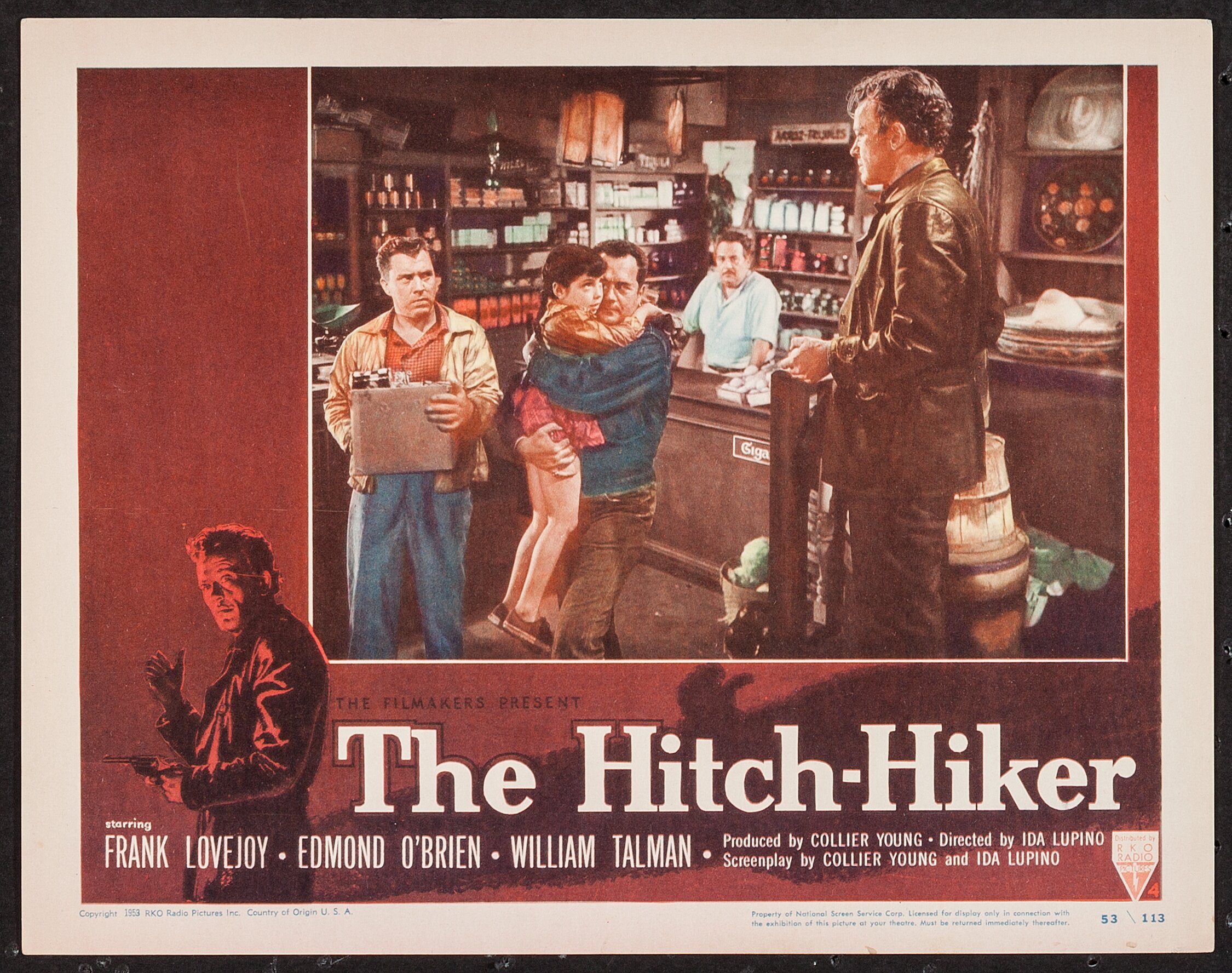 The Hitch Hiker Rko 1953 Lobby Card 11 X 14 Film Noir Lot