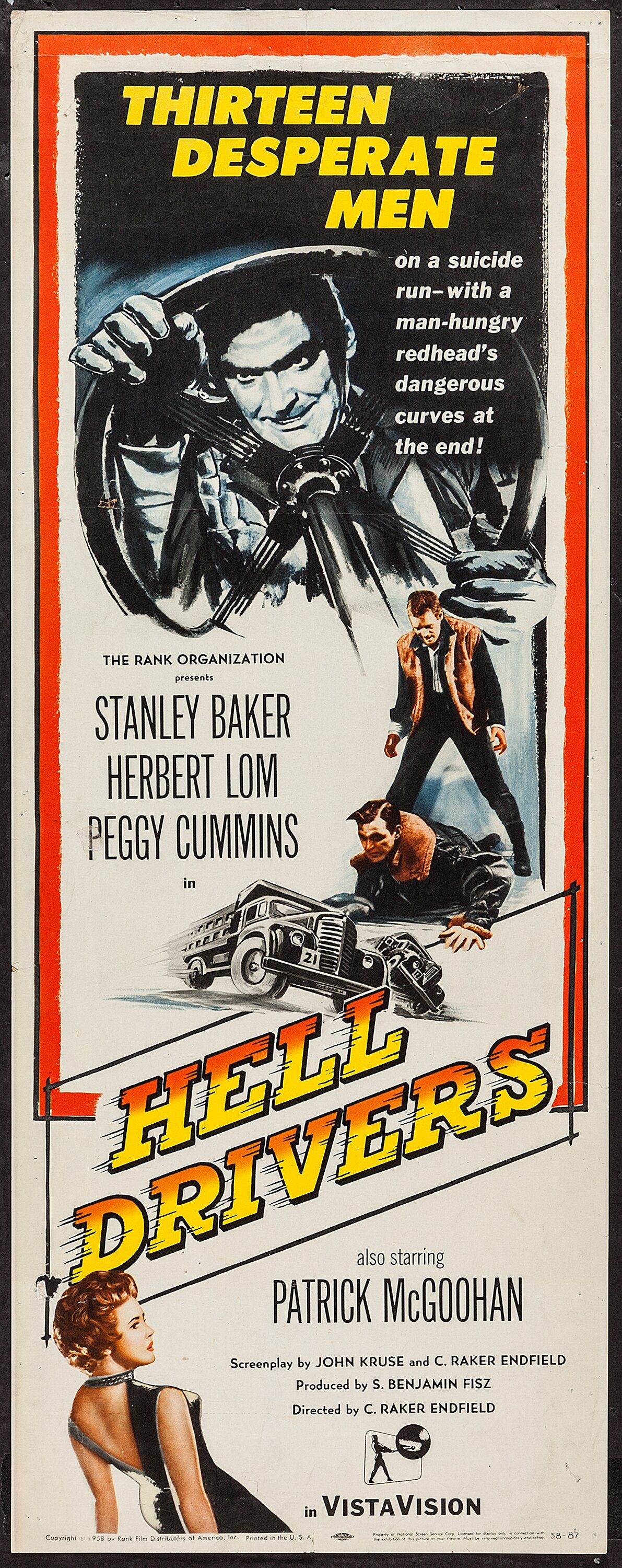 Hell Drivers Rank 1958 Insert 14 X 36 Crime Movie Lot Heritage Auctions