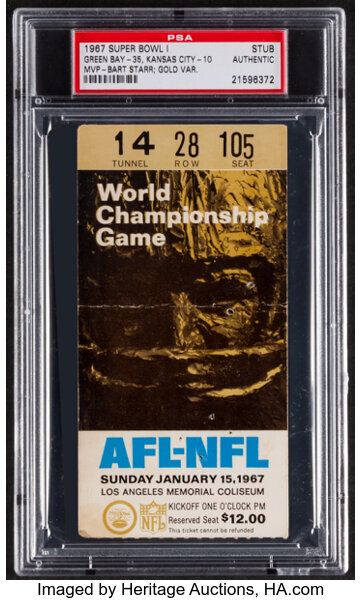 1940 NFL Pro Bowl Ticket Stub PSA Authentic - Packers Vs. All, Lot #83346