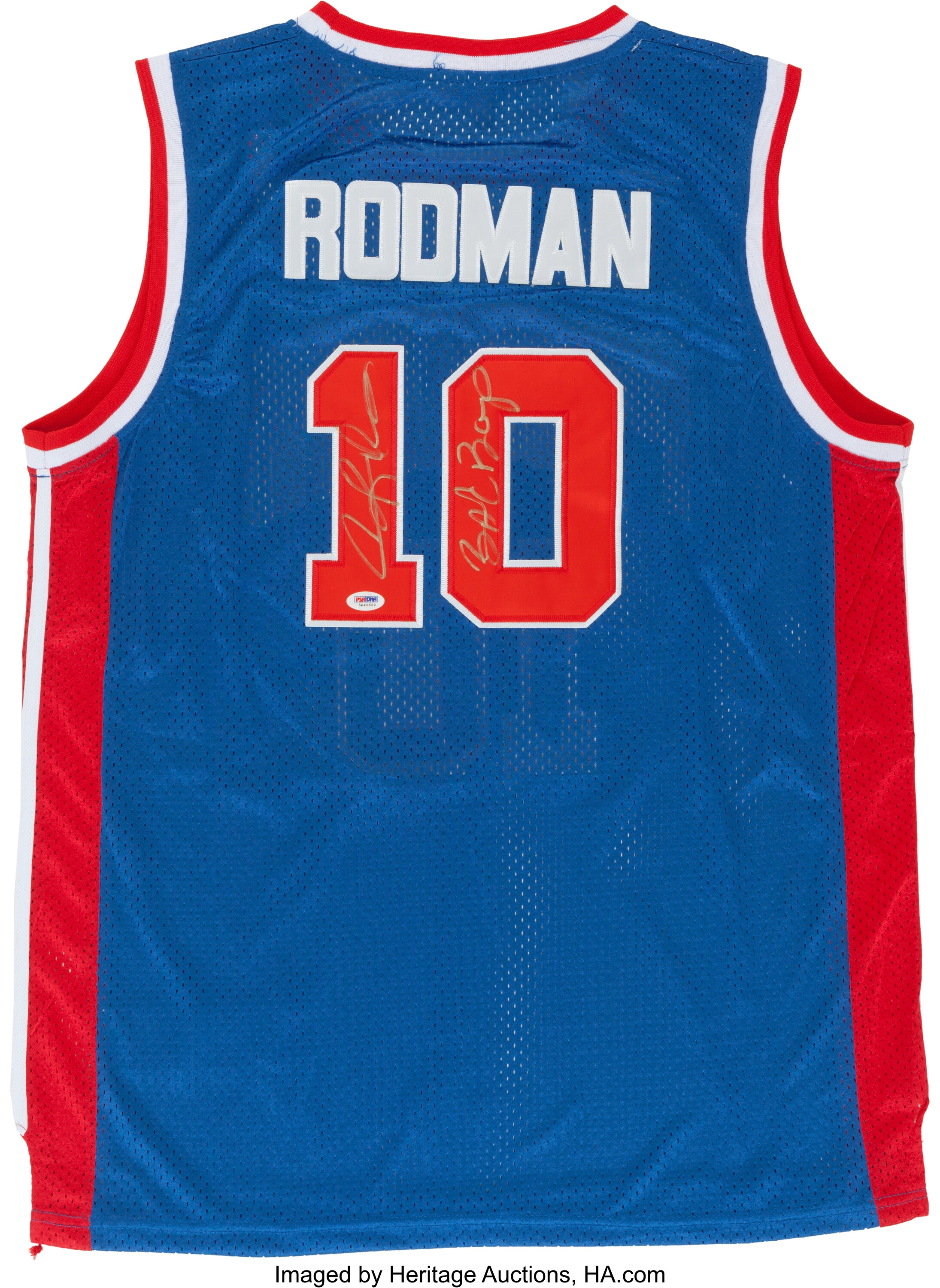 Dennis Rodman Bad Boys Signed Detroit Pistons Jerseys Lot Heritage Auctions