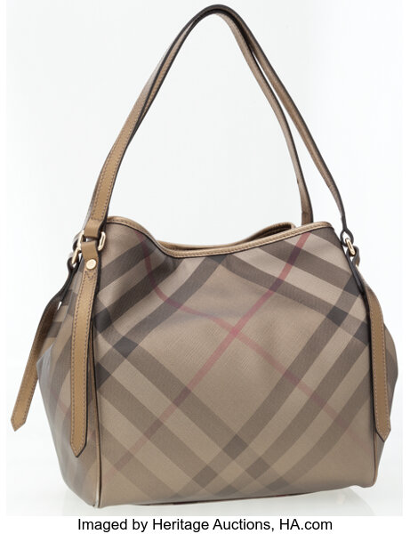 Check Pouch & Tote Bag Set - Brown Check