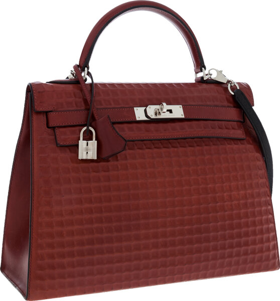 2013 Hermes Rouge H Box Calf Leather Kelly 35cm Sellier