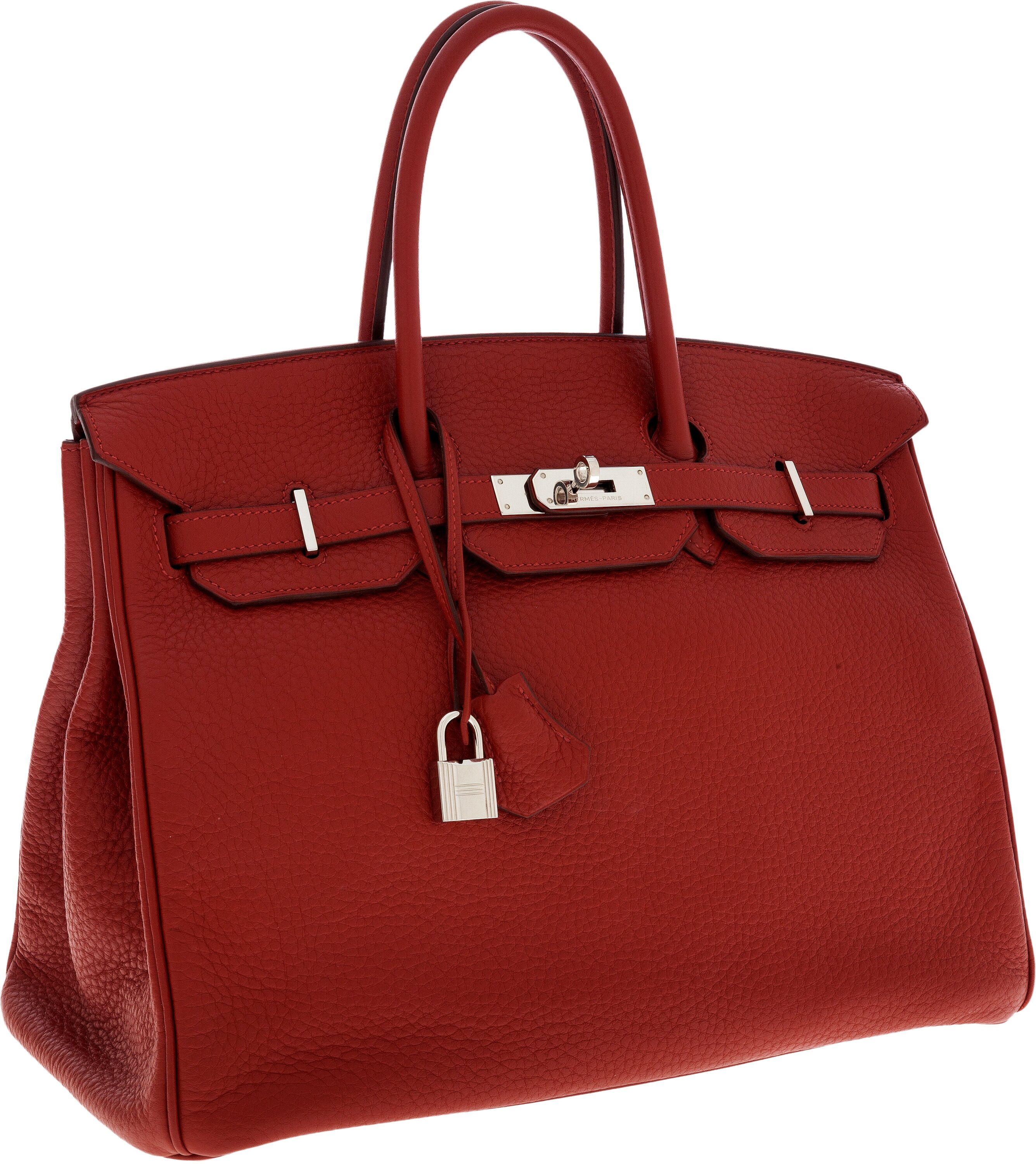 Hermes 35cm Etrusque Fjord Leather Birkin Bag with Palladium, Lot #58122