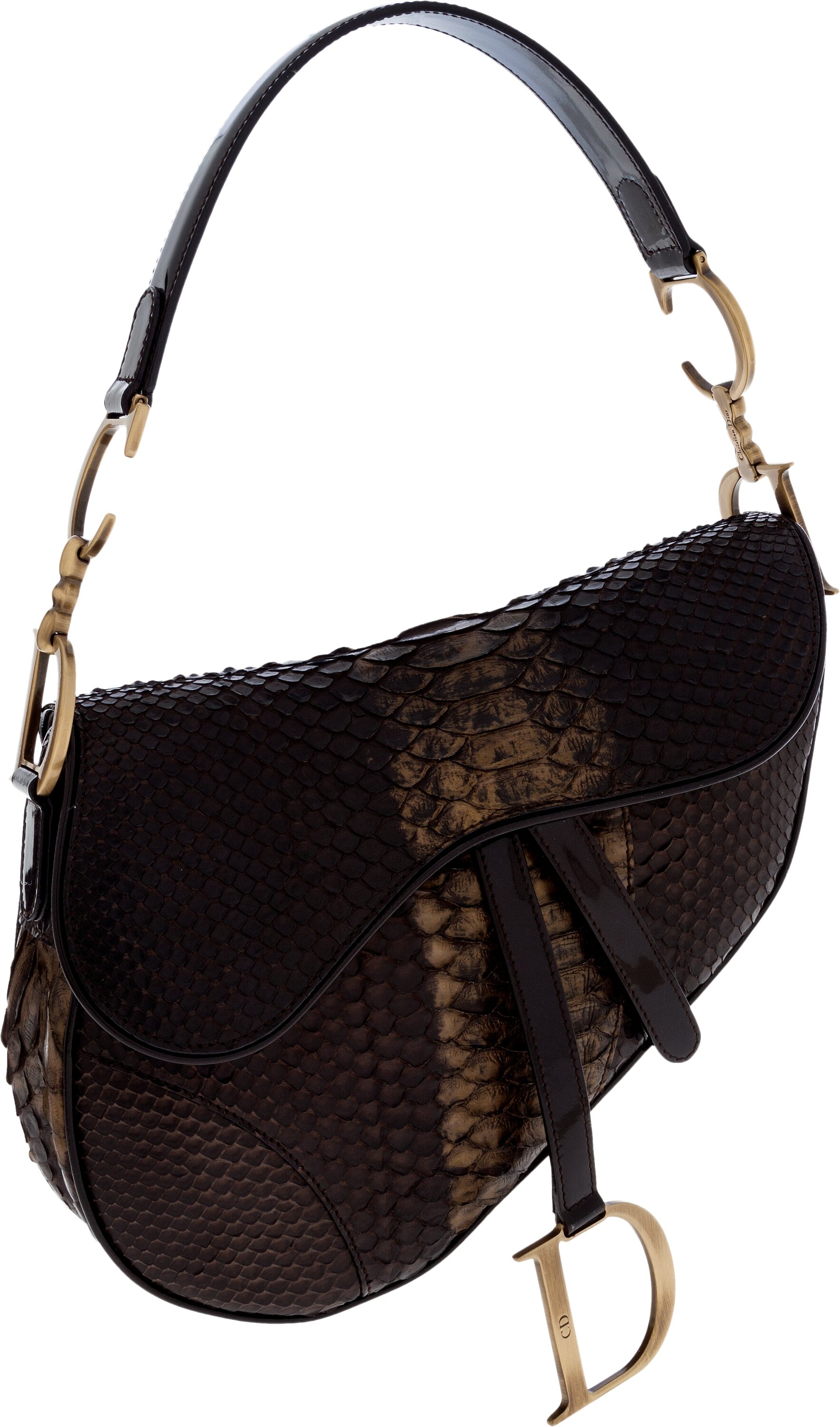 Dior python saddle bag sale