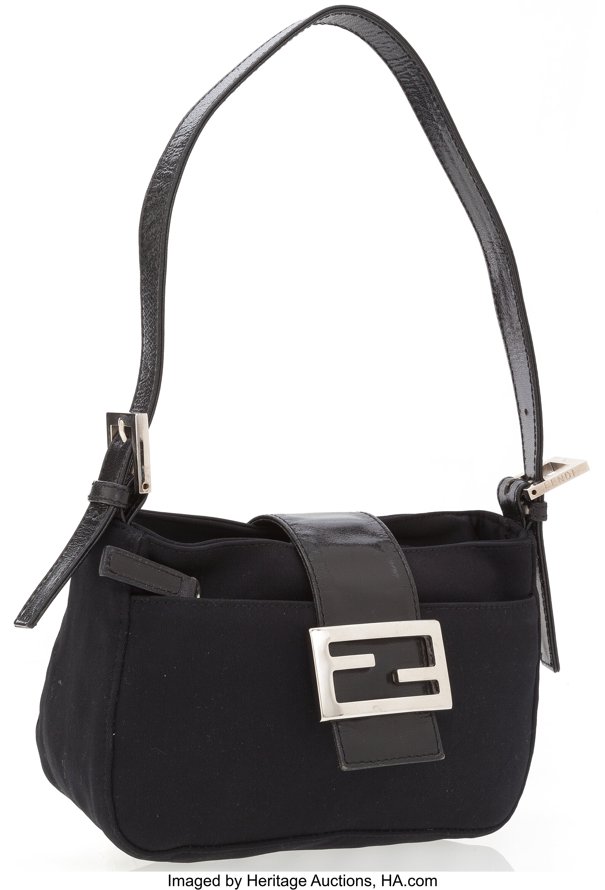 Shoulder & Crossbody Bags  Fendi Womens Mini Baguette Chain Black