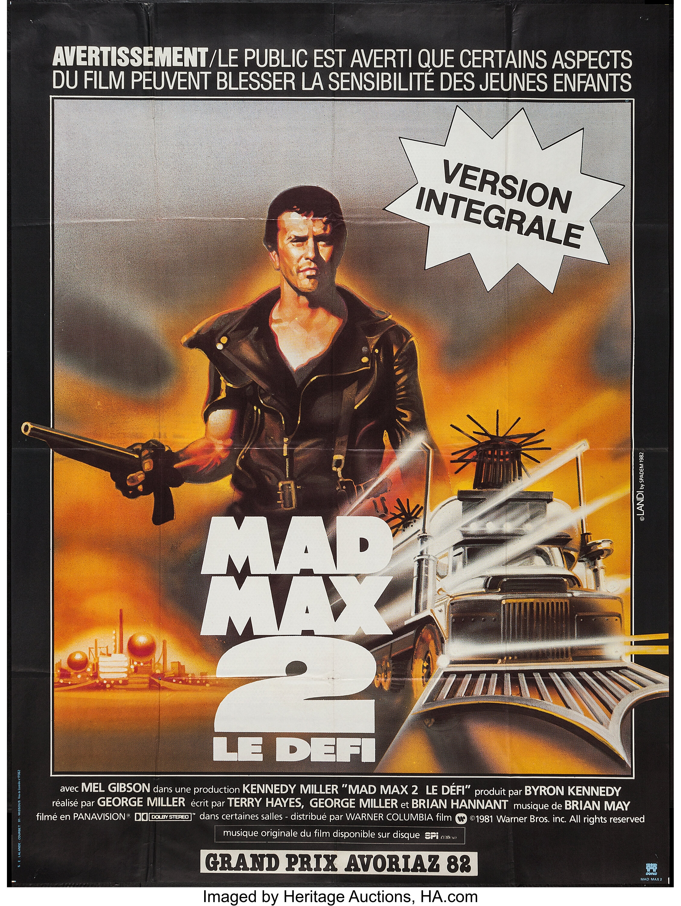 <b>Mad</b> <b>Max</b> <b>2</b>: The Road Warrior (Warner Brothers, 1982). 