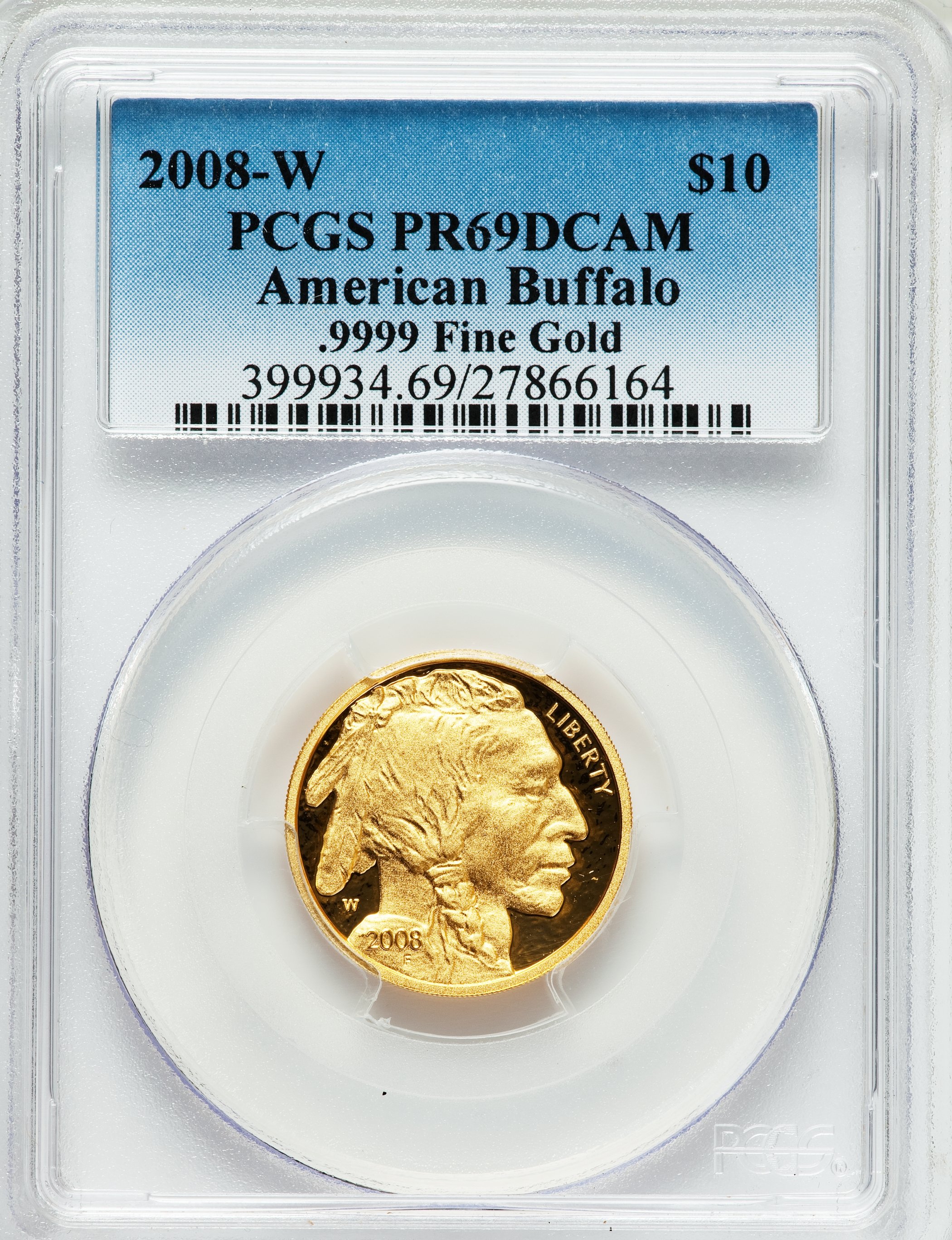 2008-W $10 Quarter-Ounce American Buffalo PR69 Deep Cameo PCGS. | #20724 | Heritage Auctions