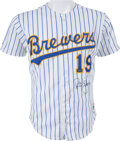 Lot Detail - 1990 Robin Yount Milwaukee Brewers Game-Used & Autographed  Home Jersey (JSA • Yount LOA)