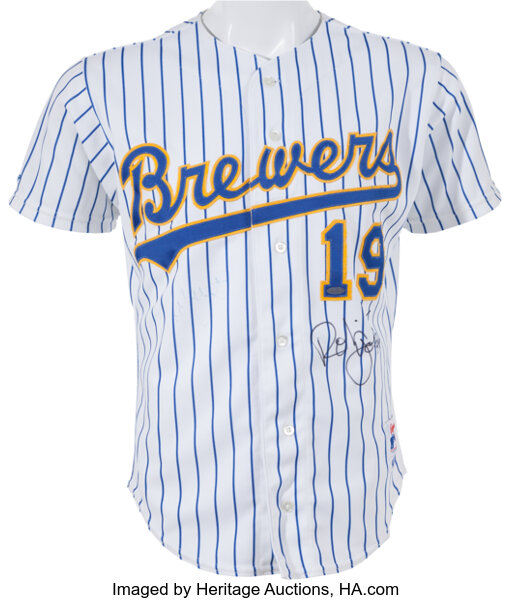 1990 Robin Yount Game Worn Signed Milwaukee Brewers Jersey., Lot #82167