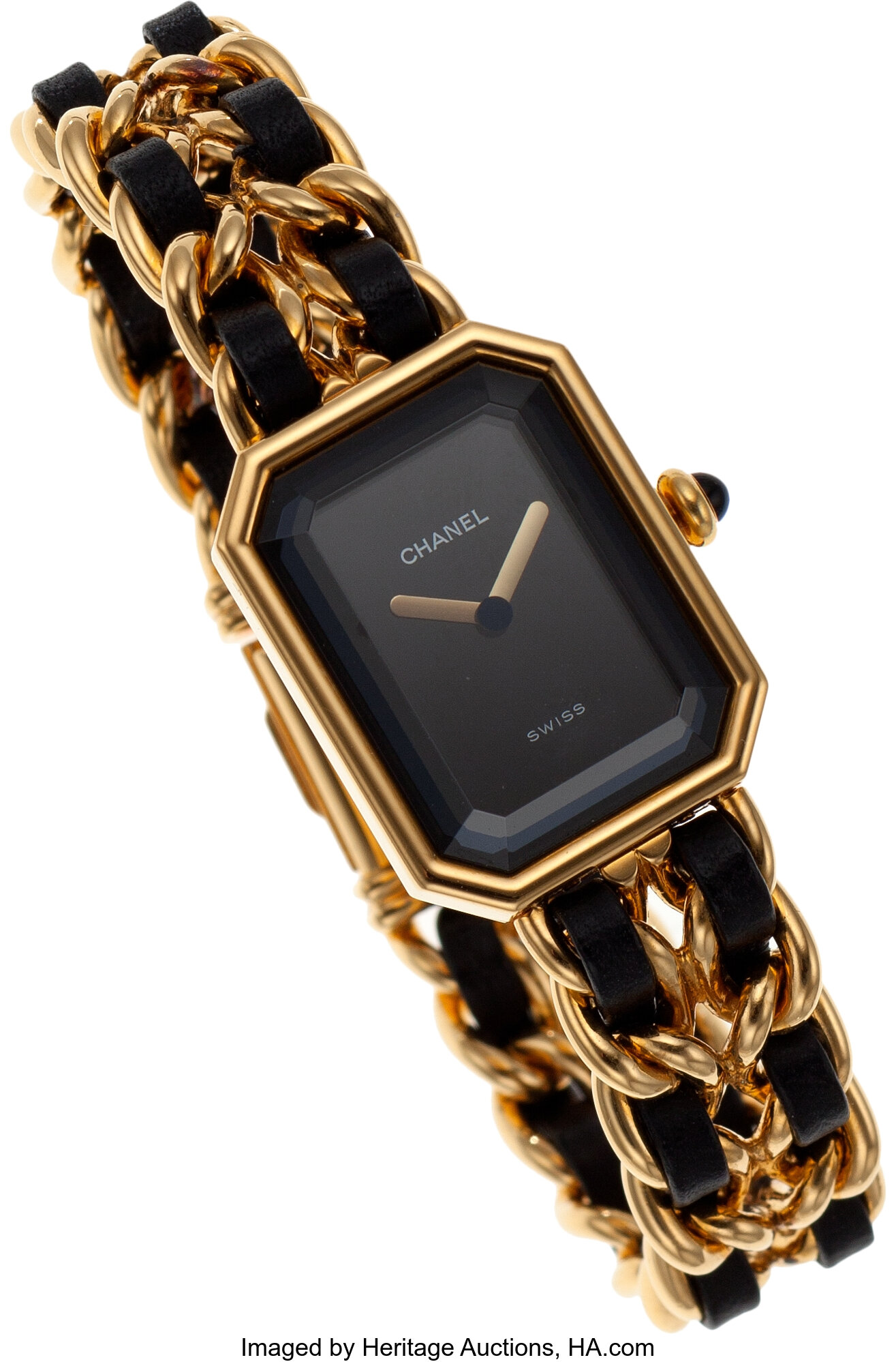 Chanel Premiere Ladies Watch with Classic Gold Chain & Leather | Lot ...