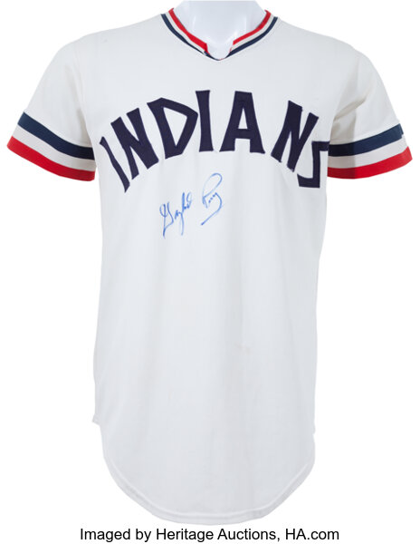 Gaylord Perry 1975 Cleveland Indians Cooperstown Away Throwback MLB  Baseball Jersey