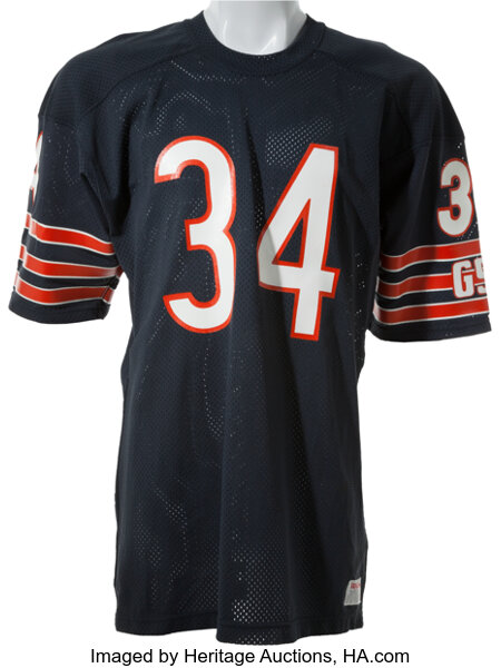 Mid 1980's Walter Payton Game Worn/Issued, Signed Chicago Bears