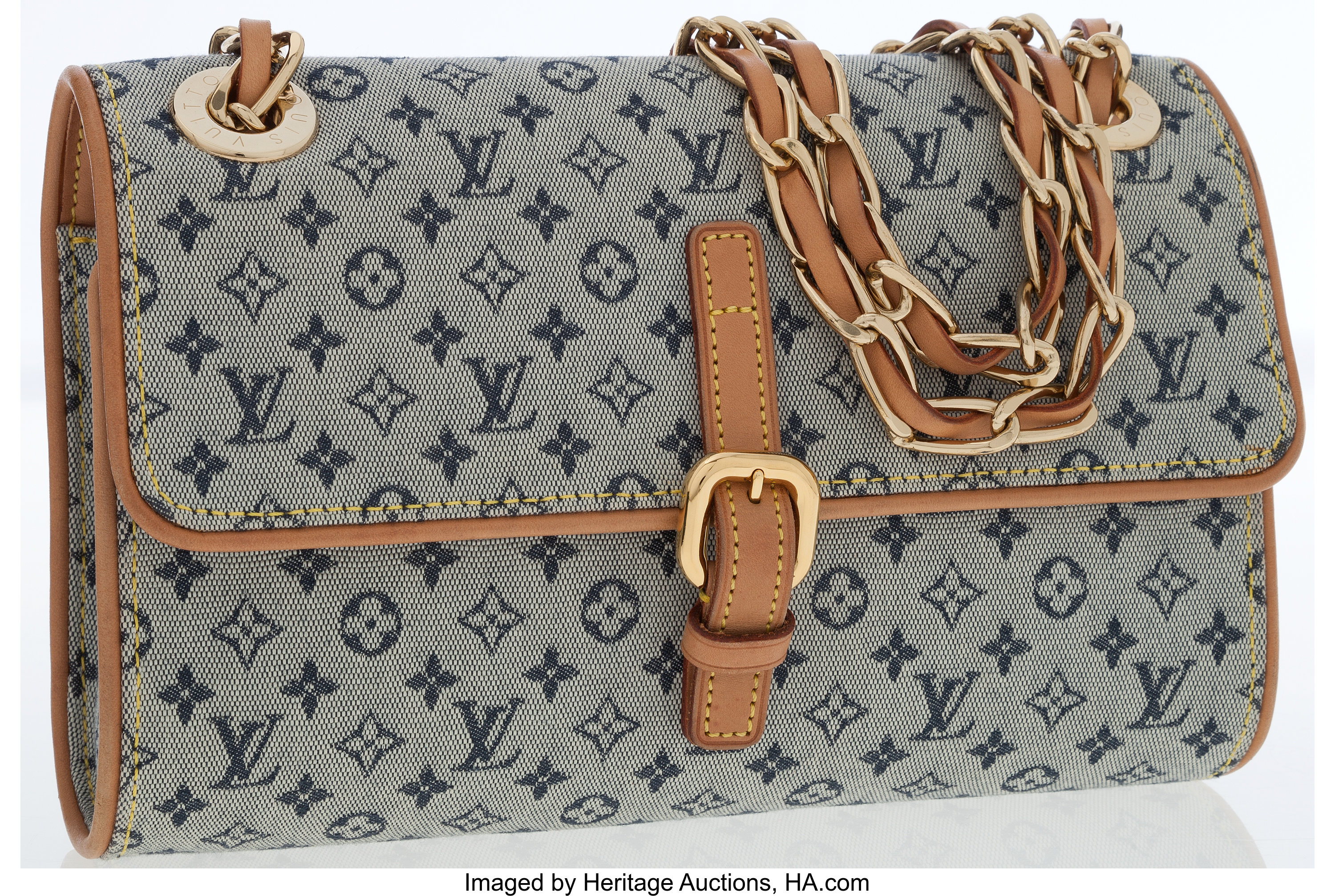 Louis Vuitton Monogram Mini Lin Idylle Canvas Camille Shoulder Bag., Lot  #78029