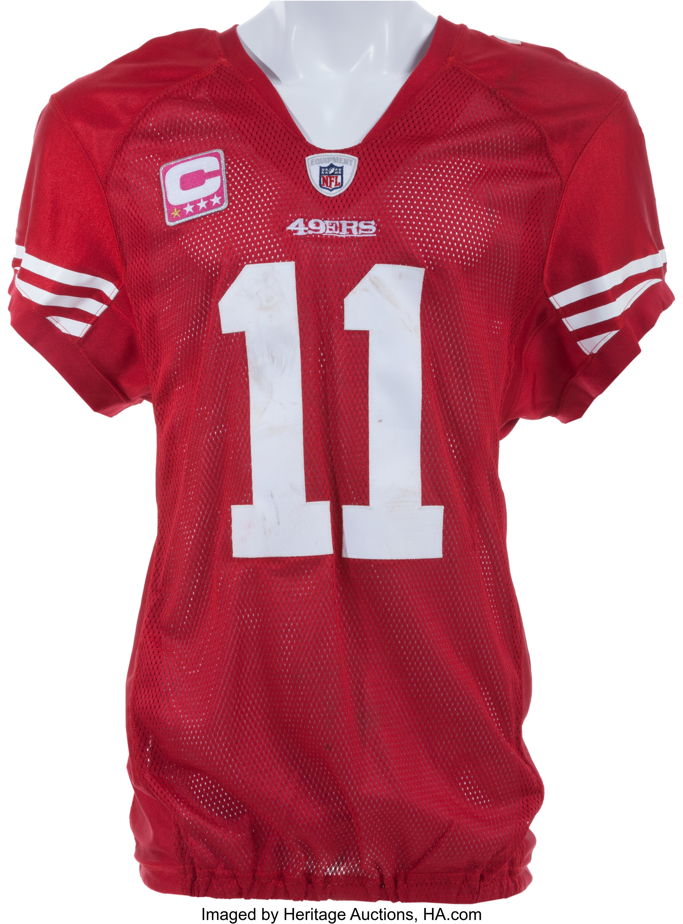 2010 Alex Smith Game Worn, Unwashed San Francisco 49ers Jersey -, Lot  #82353