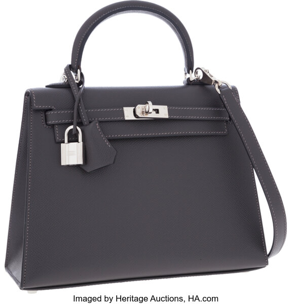 HERMÈS Kelly 25 Sellier handbag in Black Toile H and Swift leather with  Palladium hardware-Ginza Xiaoma – Authentic Hermès Boutique