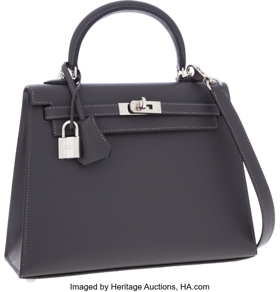 Hermes Kelly 25cm Sellier Rigide Epsom Leather Palladium Hardware