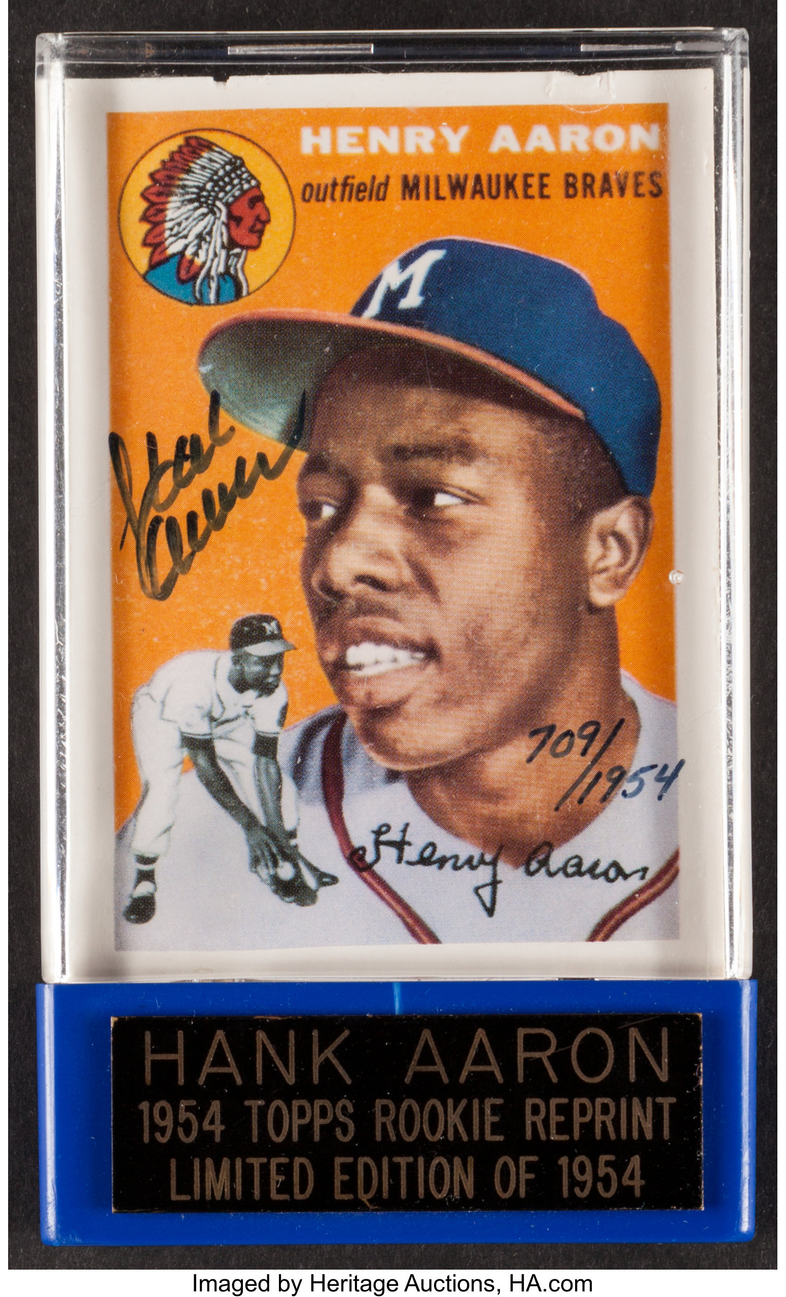 Hank Aaron Baseball Player Reproduction Signed Limited Edition