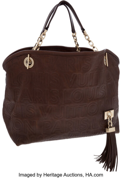 Louis Vuitton Brown Embossed Leather Paris Souple Wish Shoulder Bag, Lot  #64571
