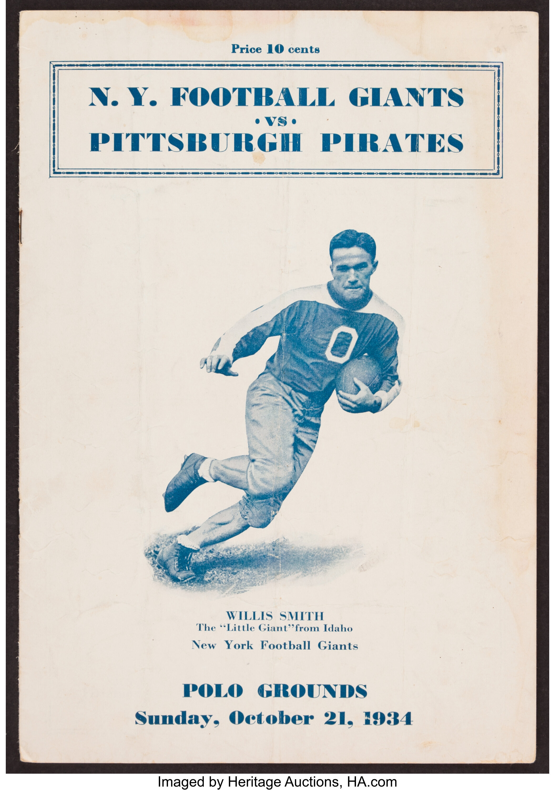 1934 New York Giants Vs. Pittsburgh Pirates Dodgers Program., Lot  #44177
