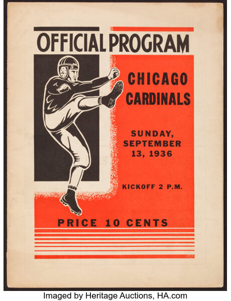 1936 Chicago Cardinals Vs. Green Bay Packers Program. Football, Lot  #44178