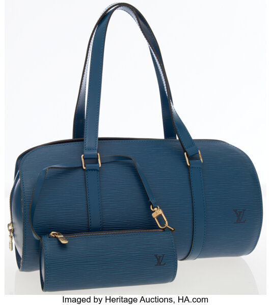 Lot - LOUIS VUITTON BLUE EPI LEATHER DUFFLE BAG