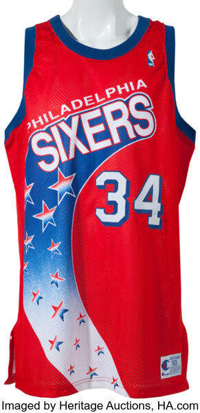 1991-92 Charles Barkley Sixers Jersey - Shibe Vintage Sports