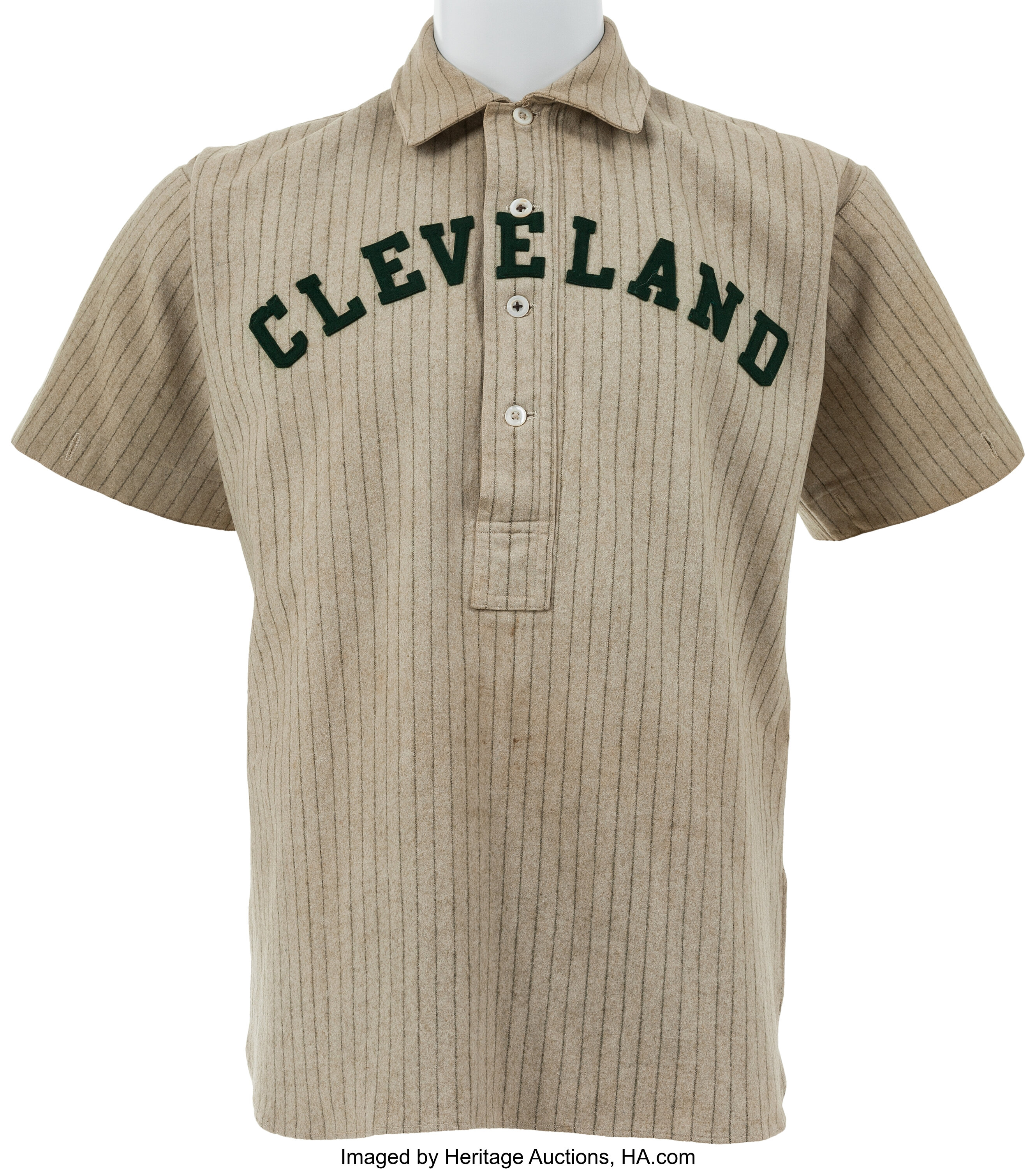 1909 Glenn Liebhardt Game Worn Cleveland Naps Jersey. Baseball, Lot  #82100