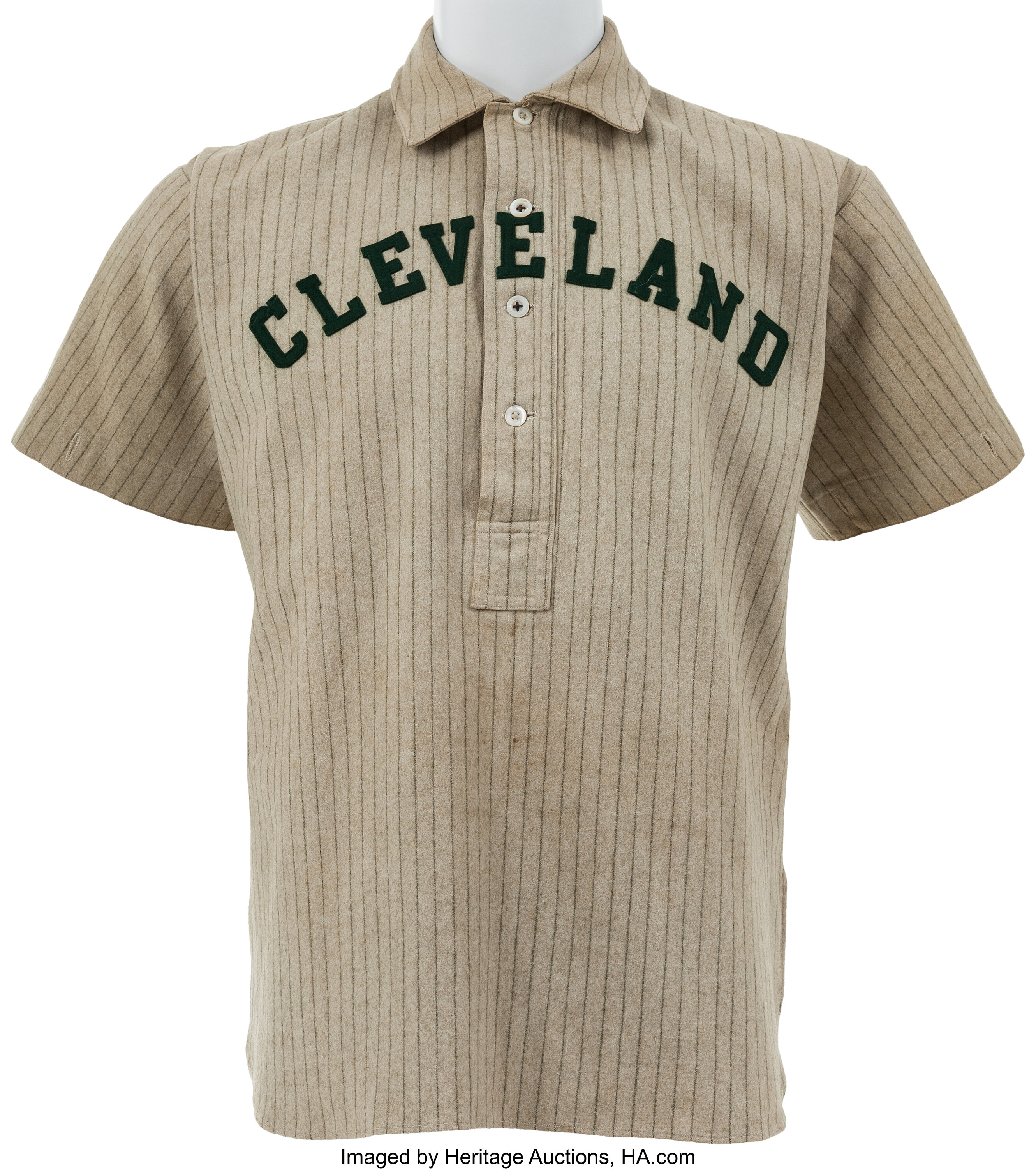 1909 Glenn Liebhardt Game Worn Cleveland Naps Jersey, MEARS A7., Lot  #80095