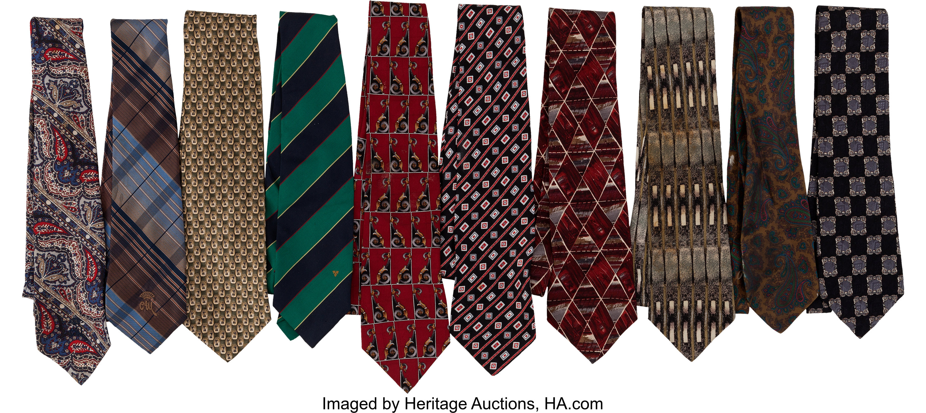 Stan Musial Owned & Worn Neckties Lot of 10.... Baseball | Lot #82900 ...